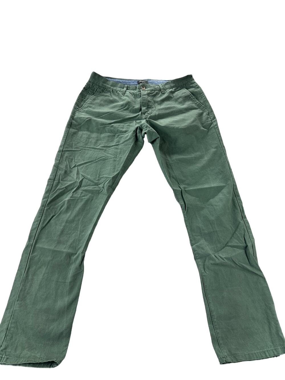 Forever 21 Forest Green Flat Front Chino Slim Fit Pants Men's Size 33